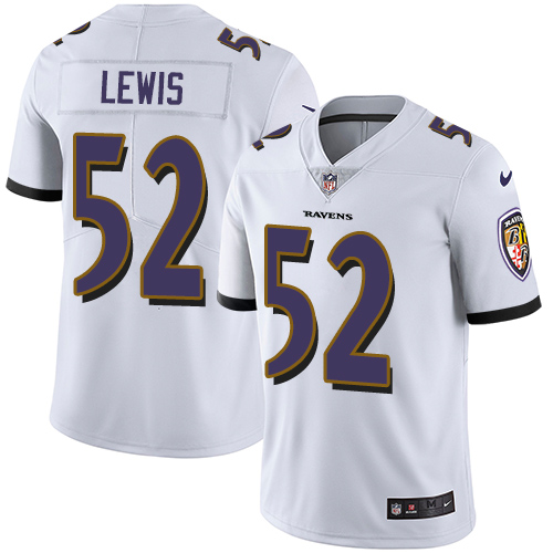 Nike Ravens #52 Ray Lewis White Men's Stitched NFL Vapor Untouchable Limited Jersey - Click Image to Close